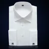 Fransız Manşet Erkek Örgün Iş Elbise Gömlek Katı Erkek Parti Düğün Smokin Gömlek Kol Düğmeleri 220323