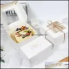 Disposable Dessert Boxs Baking Afternoon Tea Window Container Small Folding Simplicity Packing Box High Quality 0 78Pm O2 Drop Delivery 2021