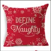 Pillow Case Bedding Supplies Home Textiles Garden Ll Christmas Retro Linen Cushion Er Square Throw Ers Jj