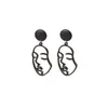 Stud Abstract Face Boucles d'oreilles Creative Women Jewelry Fashion Gift Art Hollow Dangle