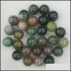 Arts And Crafts Arts Gifts Home Garden 10Mm Non-Porous Loose Reiki Healing Chakra Natural Stone Ball Bead Palm Quartz Mine Dhsin