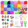600 1500st Colorful Loom Bands Set Candy Color Armband Making Kit Diy Rubber Band Woven Girls Craft Toys Gifts 220608