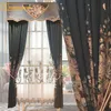 Gardin draperar moderna enkla frodiga högkvalitativa högprecision av amerikansk stil skugga termisk isolering gardiner för vardagsrummet sovrum
