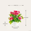 装飾的な花の花輪ミニ人工花植物ボンサイスモールシミュレーションツリーポット偽のオフィステーブルポット装飾