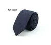 Fashion Neck Ties for Men 6cm Skinny Denim Cotton Black Blue Solid Necktie Plaid Striped Narrow Gravata Business Ys222