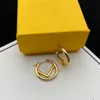 Women Earings Designer Jewelry Gold Hoop Earring Accessories F Letter Luxurys Studs Silver Earrings Boucles Size 3cm Box 22062203R9751512