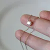 Colar de prata 925 com quatro pontas banhadas a ouro 14k diamante único super flash temperamento leve corrente de clavícula de luxo