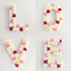 Декоративные цветы венки искусственные розовые буквы для детского душа подарки на день рождения вечеринка свадебное фоновое украшение