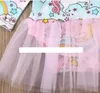 cartoon horse print Rompers Newborns Net yarn TuTu Jumpsuits fashion kids Climbing clothes