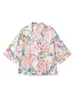 Kumsvag Summer Women Shirts Blouses Topsファッションビンテージフローラルプリント短袖