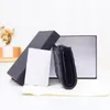Portafoglio di design Portafogli da donna bifold con cerniera Portamonete Stile corto Porta carte di credito Portamonete in vera pelle colore nero