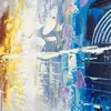 Paintings Large Wall Art Hand Painted Abstract Cityscape Oil Painting On Canvas Handmade Modern Home Decor Unframed