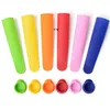 6 Farbe DIY Silikon Gefrorenes Eis Alte Popsicle-Form mit Abdeckung Küchenwerkzeuge Lebensmittelqualität Kinder Ice Pop Maker Formen BBE13983