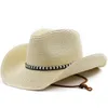 Summer Sun Hats Women Man Hollow Out Beach Straw Hat for Men UV Protection Cap Chapeau Femme Women's Cowboy Hat