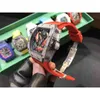 Horloges polshorloge ontwerper luxe heren mechanisch horloge richa milles rm57-01 Zwitserse beweging rubber horlogeband horloges voor mannen merk