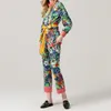 Luruxy Slim 2-teiliges Set aus Strick, lässiges Crop-Top und kurze Skrit-Partykleidung, zweiteilige Shorts, Hosen oder Röcke, elegante langärmlige Blumenkleidung, 5