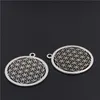 5st Silver Color Pendant Flower Of Life Circle Shaped Seed Sacred Geometry Craft DIY FUNDINGS6368841