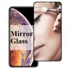 واقي الشاشة لـ iPhone 15 Pro Max 14 Plus 13 Mini 12 11 XS XR x 8 7 SE 8D Mirror Glass Cover Cover Cover Coverage Make Up Convaled Film Shield Shield