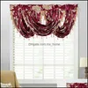 European Royal Luxury Valance Curtains For Living Room Door Kitchen Short Pelmet Roman Drapes Jacquard Fabric Window 1Pc Drop Delivery 2021