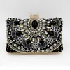 Evening Bags Ladies Fashion Rhinestone Handbags For Party Girls Chain Handle Beaded Clutches Purses Black Soft One Shoulder WeddingEvening