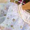 Платья летней девочки Rainbow Star Organza кружевая рукавица детская юбка принцесса детская одежда 39dx e3