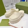 Designer slippers brand Perforated g womens Platform sandals soft fashionable out men Hollow Rubber Thick Sole Fashion Cut-out Slide New
