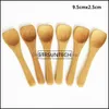 Spoons Flatware 8 Size Small Bamboo Natural Eeo-Friendly Mini Honey Kitchen Coffee Teaspoon Kids Ice Cream