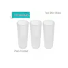 US Warehouse 1.5oz 3oz Sublimation shot glasses tumbler White Patch golden rim Wine Glasses Heat Transfer Printing Frosted cup Blank Sublimation Tumbler