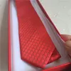 Nova caixa de gravata de seda de marca de gravata masculina de 8 cm para escritório de casamento e gravatas de presente