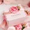 Wedding Party Favor Holders Gift Boxes Romantic Flowers Chocolate Candy Pink Paper Box Small and Big Sizes for Choose