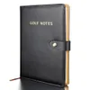 Czarna skórzana podstawka na karty wyników do gry w golfa Notatnik do notatników Akcesoria