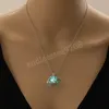 Collier pendentif lumineux couleur argent pour femmes, collier en pierre scintillante, colliers de noël, bijoux cadeaux