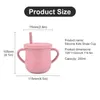 4 pièces ensemble bébé Silicone bol d'alimentation assiette vaisselle pour les tout-petits tasses solides bavoirs vaisselle plats 220715