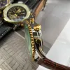 Europa e os Estados Unidos relógios populares relógios Flywheel Relógio mecânico automático de 45 mm Round Bezel Fashion Business Wristwatches Montre de Luxe