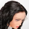 12-28インチゆるいディープウェーブレースフロントウィッグ女性のためのブラジル人処女人間の髪長13x4 HD透明レース正面ウィッグpre-pluc233f