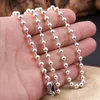 Цепи 5 -миллиметровые шариковые ожерелья цепочки 925 Серебряные от 45 см до 80 см Оригинальные S925 Thai Women Men Men Nearcechains Godl22