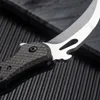 Karambit Claw Knife D2 Blade Carbon Fiber Handle Tactical Pocket Foding Blade Claw Hunting Fishing EDC Survival Tool Knives A4082