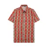 Chemises de créateurs de luxe Mentiers Fashion Géométrique Imprime-bowling Shirt Hawaii Floral Casual Shirts Men Slim Fit Tshort Sleeve Robe TS6710391