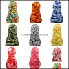 Beanie/Skl Caps Hats Hats Scarves Gloves Fashion Accessories Camouflage Silky Hat Beanie Long Tail Hip Hop Outdoor Dho4S