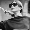 선글라스 Toyearn 2022 패션 브랜드 디자이너 대형 스퀘어 여성 남성 평면 상단 큰 프레임 태양 안경 여성