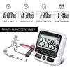 Screen Kitchen Large Display Digital Timer Square Cooking Count Up Countdown Alarm Sleep Stopwatch Clock 220618