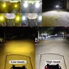 Faro LED para motocicleta, lámpara externa, lente de proyector, doble Color, ATV, Scooter, conducción para Racer, luz auxiliar, lámpara de foco para coche