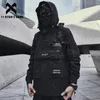 11 Bybbs Men Dark Cargo Jackets Coats Streetwear Função Tática Pullover Harajuku Multipocket Capuzes Casacos 220808