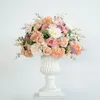 Decoratieve bloemen kransen 35 cm grote kunstmatige bloementafel middelpunt bruiloft decor weg lood bouquet zijden rose pieon ball party evenement