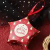 Kerst Gift Wrap Dozen Santa Claus Candy Box Star Shape Merry Bags Verpakking Decor Europese stijl slijtvaste Durablea33292W