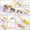 Pendant Necklaces Pretty Irregar Stone Pendants Fashion Beautifly Luxury Women Jewelry Color Gold Chain Statement Necklace V Vipjewel Dhvrl