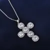Chains Square Clear Zirconia 2022 Fashion Cubic Necklace Slide Crystal Brand Pendant For Women And Girl GLD0876Chains