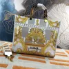 Sunshine Tote Bags Graffiti Handbag Inclined Shoulder Bag Wallet Totes Genuine Leather Amber Handle Embroidery Wide Strap Open Classic Letter Print High-quality