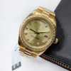 Męski złoty zegarek automatyczny zegarek mechaniczny 41mm pełna stal nierdzewna diamentowa ramka wodoodporne świecące zegarki montre de luxe