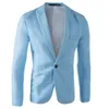 Brand Sky Blue Blazer Men Costume Veste Homme Spring Ankomst Mens Slim Fit Blazer Jacket Stylish Red Black Pink Suit Men 3XL 220527